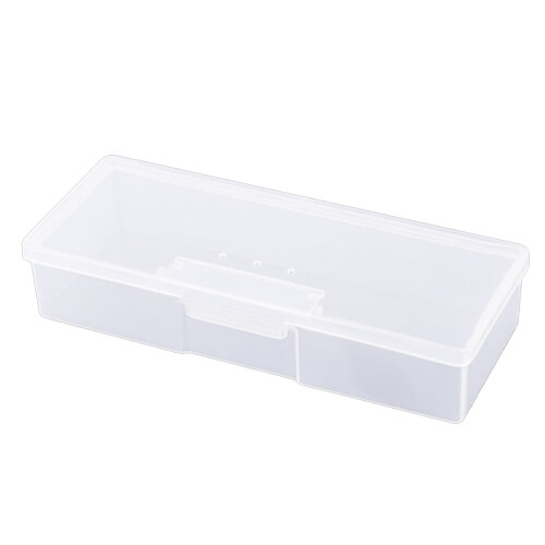 Transparent Plastic Nail Brush Storage Case