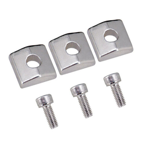 Double Tremolo Lock Suited for Multiple Guitar Models in-Silver