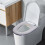 Bestickter WC-Sitzbezug – Polyester, Grau, 1 Stück 1
