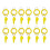 12lots Multicolor Plastic Whistle Durability Plastic-Yellow 1