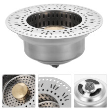 Stainless Steel Kitchen Sink Drain Stopper with Popup Filter