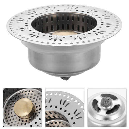Stainless Steel Kitchen Sink Drain Stopper with Popup Filter
