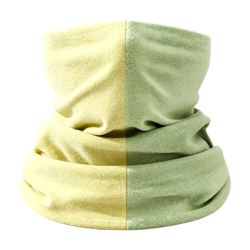 Cache-cou d'hiver Double couche, doublure polaire-vert jaune