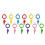 12lots Multicolor Plastic Whistle Durability Plastic-color 1