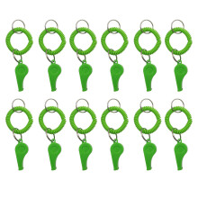 12pcs Colorful Plastic Referee Whistle Youth Sports-Green