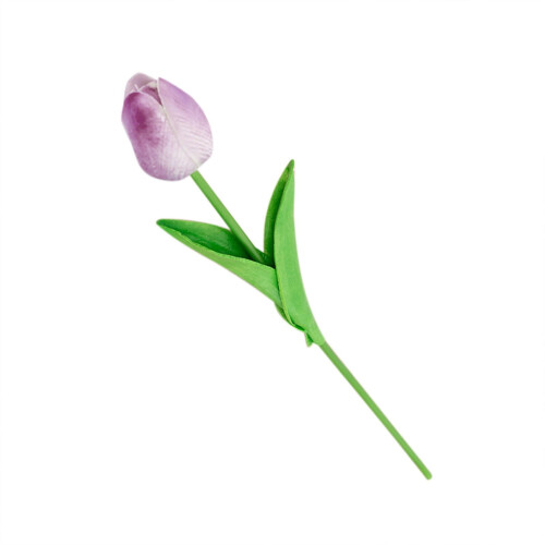 White PU Artificial Tulips – 1 Piece, Real-Touch Home &
