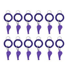 12lots Plastic Whistle Outdoor Activity Referee Gear-Purple