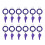 12lots Plastic Whistle Outdoor Activity Referee Gear-Purple 1