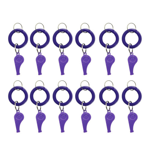 12lots Plastic Whistle Outdoor Activity Referee Gear-Purple