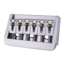 Metal Guitar Bridge Adjustable String Spacing 10.5mm for-Silver
