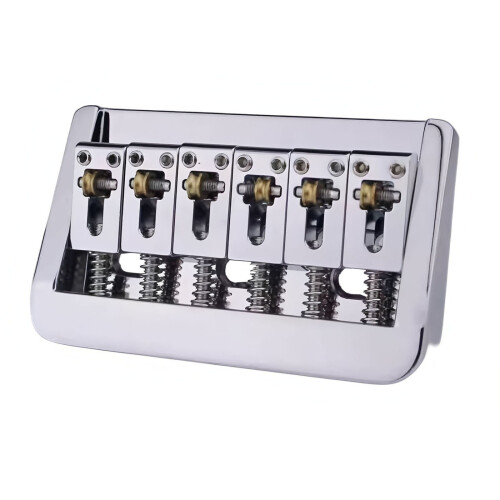 Metal Guitar Bridge Adjustable String Spacing 10.5mm for-Silver