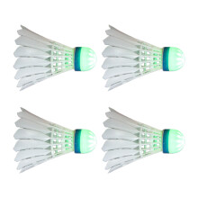 4Pcs LED Nylon Sport Training Badminton Leuchtend-grünes Licht