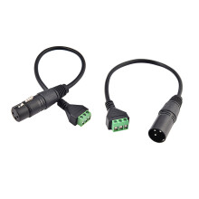 XLR 3 Pin Female to Double Channel Audios-M ale and Female