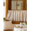 Beige Plaid Cafe Curtain Panel 140x45cm 1