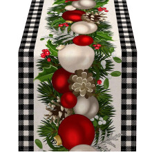 Linen Christmas Table Runner 13 x 72 in