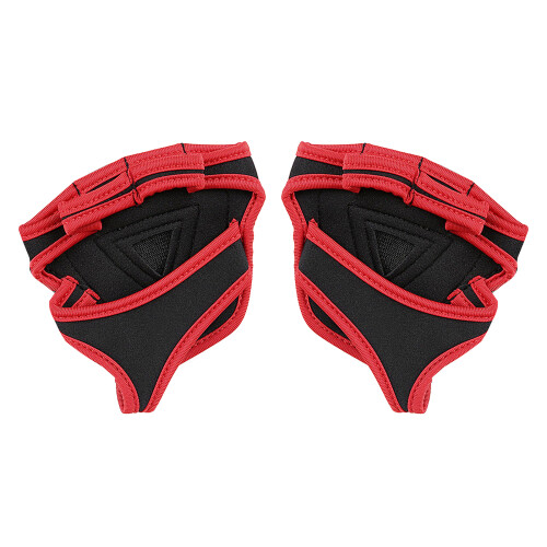 Halters Grip Pad Antislip Vier Vinger Workout Handschoen-Rood XL