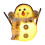 Glowing Mini Snowman Decoration, White, 10 cm 1