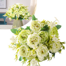 Artificial Peony and Rose Bouquet – 5-Branch Set