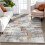Round Vintage Blue Medallion Area Rug 4ft 1