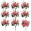 8-Pack Artificial Rose Bouquets, Silk & Plastic, 21-Head 1