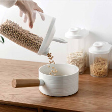 Stackable Transparent Grain Storage Jar with Airtight Lid,