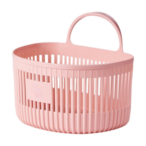 Pink Hanging Kitchen Basket – Wall-Mounted Storage Caddy