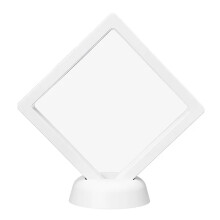 Vetrina espositiva 3D con cornice fluttuante, colore bianco