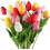Pink Artificial Tulips 10pcs Real-Touch PU Flowers 1