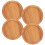 Conjunto de 4 peças de porta-copos de bambu marrom 1