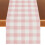 Linen Table Runner Pink White Buffalo Check 13x108 in 1