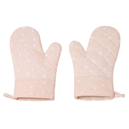 2-Pack Oven Mitts – Heat-Resistant Cotton Kitchen Gloves