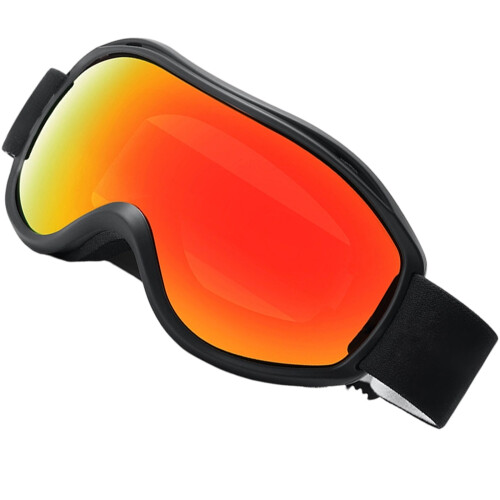 Sport-Ski-Snowboard-Brille,-Sandschwarzer Rahmen imi
