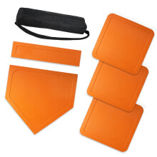 Übungs-Home-Plate mit Tragetasche, tragbares-Orange