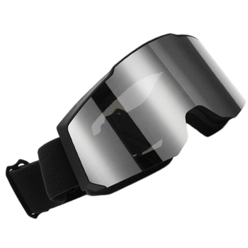 Anti Fog Protections Ski Goggle Suitable-black frame silver p