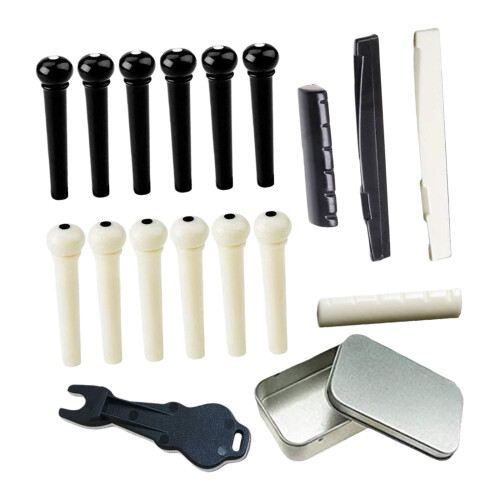 Premium-ABS-Gitarrenstegstifte und -sättel mit-Set 3