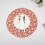 Runde, geflochtene Papier-Tischsets, 3er-Set, Rot 5