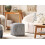 Beliani Pouffe PANDRAN Cotton Black/ White 2