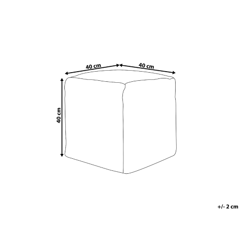 Beliani Pouffe PANDRAN Cotton Black/ White 2