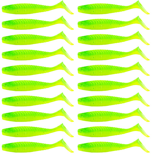 20 stuks Paddle Tail Swimbaits Lokt Crankbaits T Tail-65 mm B
