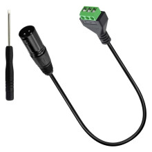 XLR-connector naar 3-pins schroefterminalkabel XLR-Mannelijk