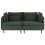 Beliani Modular Sofa 2 Seater EGERIS Dark Green Corduroy 4