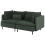 Beliani Modular Sofa 2 Seater EGERIS Dark Green Corduroy 5