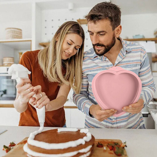 Heart-Shaped Silicone Baking Mold – Non-Stick, 450F 1