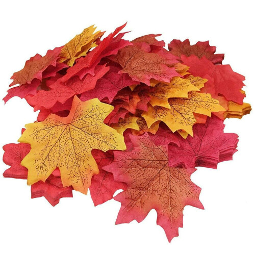 Artificial Maple Leaves 8cm Silk Fall Decorations 2