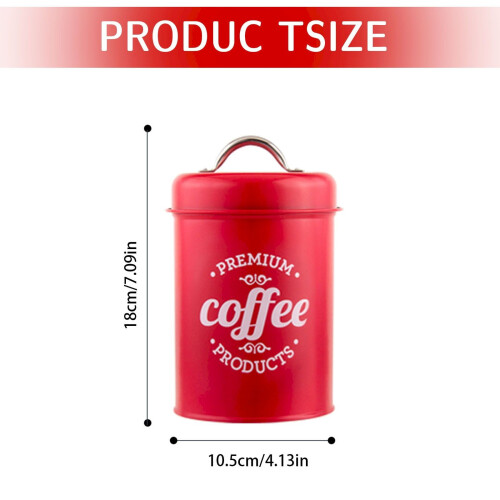 Luftdichte Kaffeedose aus Edelstahl mit Deckel 2