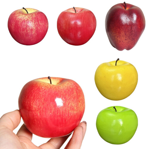 Set di 5 pezzi di frutta artificiale realistica per decorazioni. 1