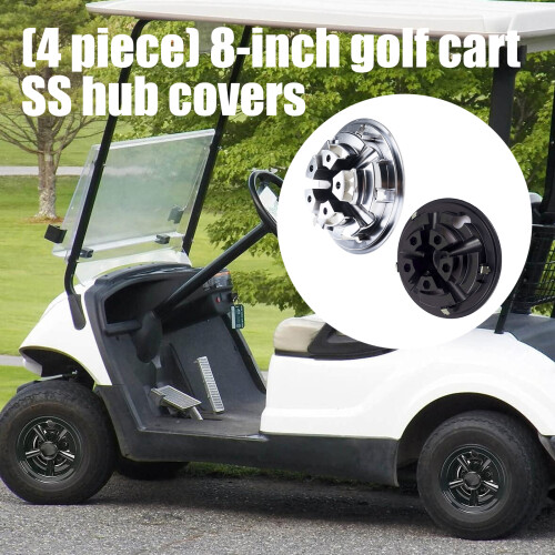 Couvre-roues de chariot de Golf à 5 rayons, capuchons de-Noir 2