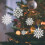 12pcs White Glitter Snowflake Ornaments 4in 4