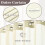 No Hook Bamboo Textured Shower Curtain with Removable Liner 2