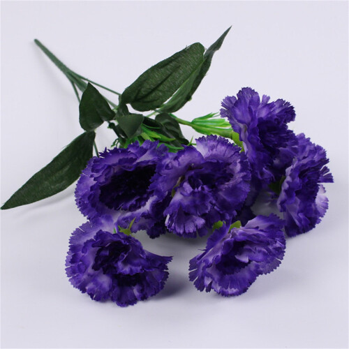 10-Head Artificial Carnations – 38cm Silk Flowers, 8 2